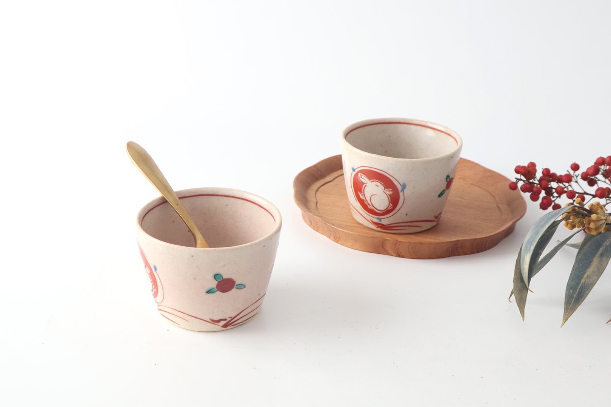 Zoho Kiln Soba Choko Red Rabitt | Free Cup Mino Ware