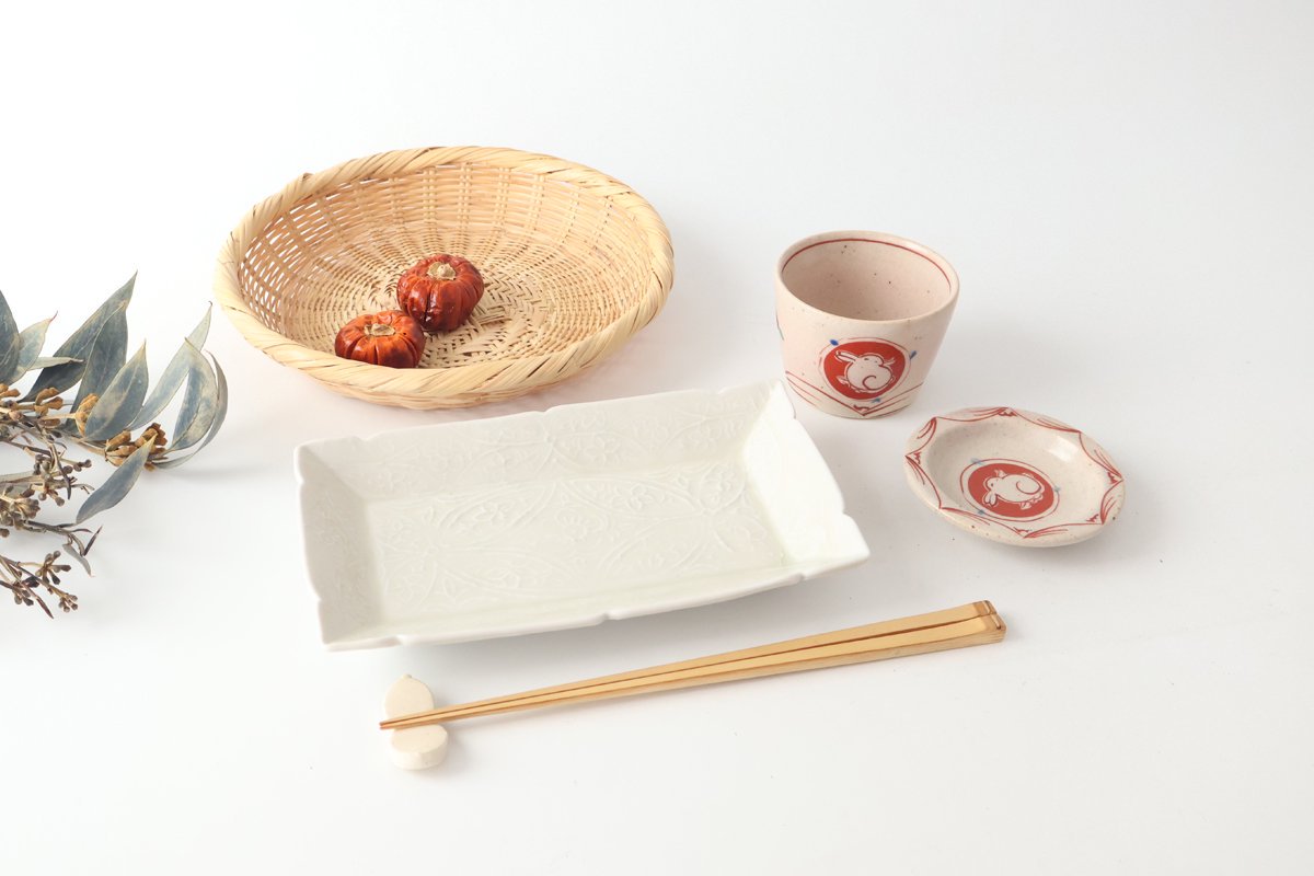 Zoho Kiln Soba Choko Red Rabitt | Free Cup Mino Ware