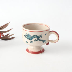 Zoho Kiln Footed Mug Green Dragon | Mino Ware