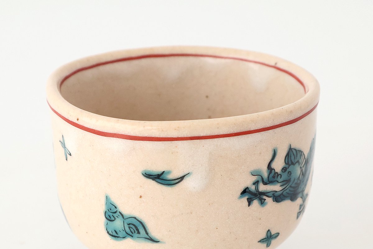 Zoho Kiln Footed Mug Green Dragon | Mino Ware