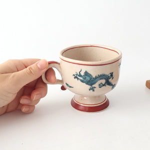 Zoho Kiln Footed Mug Green Dragon | Mino Ware