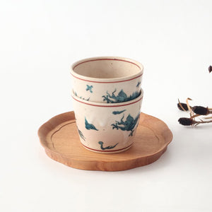 Zoho Kiln Soba Choko Green Dragon | Free Cup Mino Ware