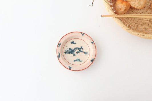 Zoho Kiln Sauce Plate Blue Dtagon | Mino Ware