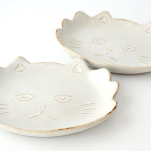 sen TWIN CATS plate White | Hasami Ware