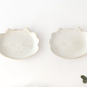 sen TWIN CATS plate White | Hasami Ware