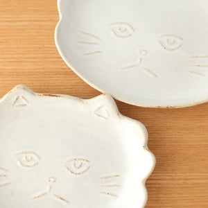 sen TWIN CATS plate White | Hasami Ware