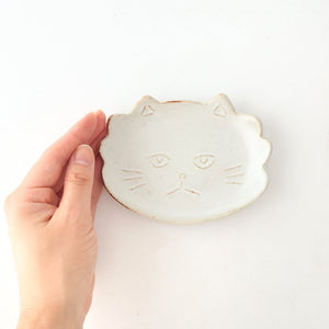 sen TWIN CATS plate White | Hasami Ware