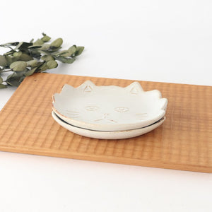 sen TWIN CATS plate White | Hasami Ware