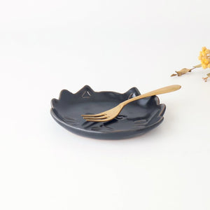 sen TWIN CATS plate Black| Hasami Ware