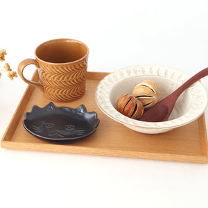 sen TWIN CATS plate Black| Hasami Ware