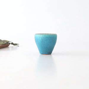 Sake Cup Guinomi Turquoise Blue | Shigaraki Ware