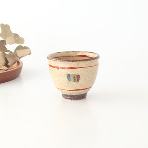 Japanese Cup Red Lines | Yunomi Shigaraki Ware