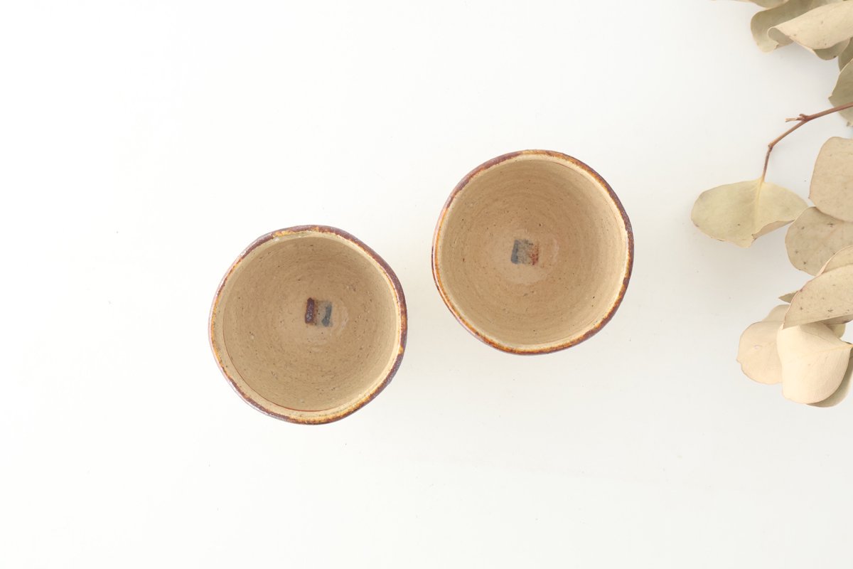 Japanese Cup Red Lines | Yunomi Shigaraki Ware