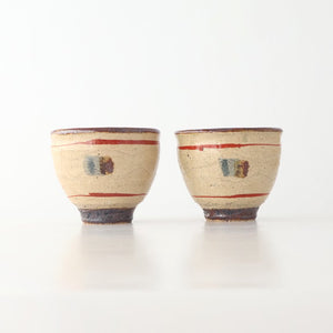 Japanese Cup Red Lines | Yunomi Shigaraki Ware