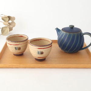 Japanese Cup Red Lines | Yunomi Shigaraki Ware