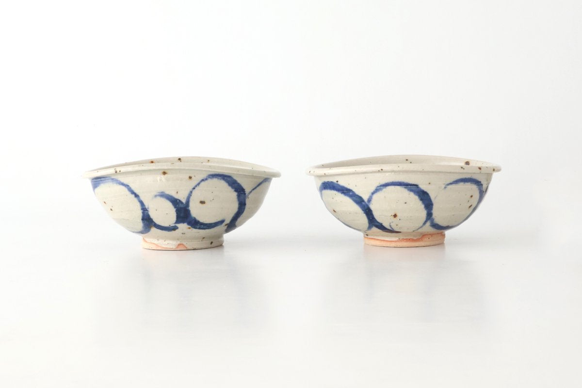 Small Bowl Blue Round Pattern | Kobachi Mino Ware