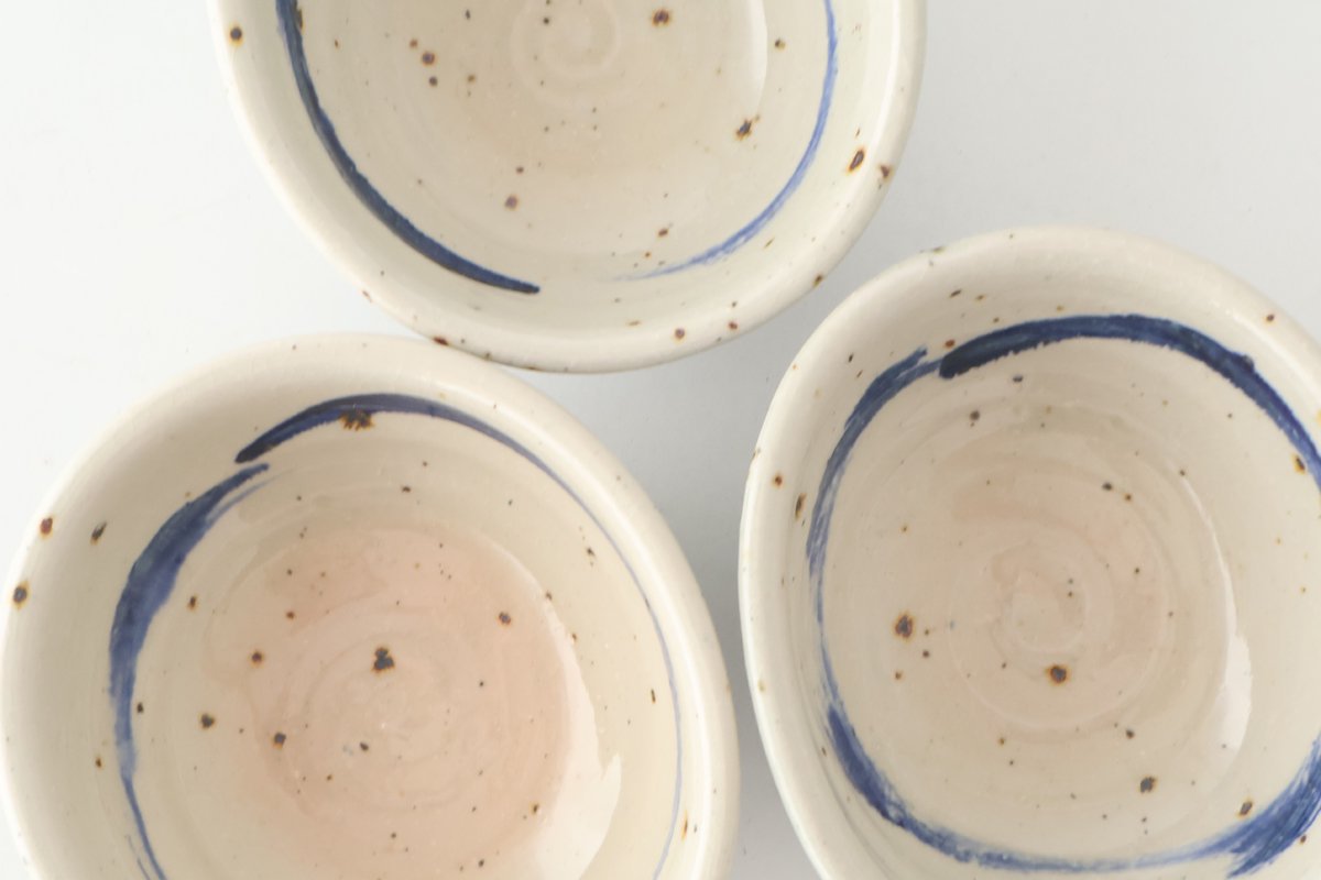 Small Bowl Blue Round Pattern | Kobachi Mino Ware