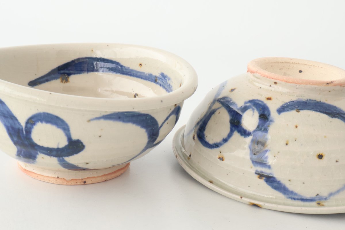 Small Bowl Blue Round Pattern | Kobachi Mino Ware