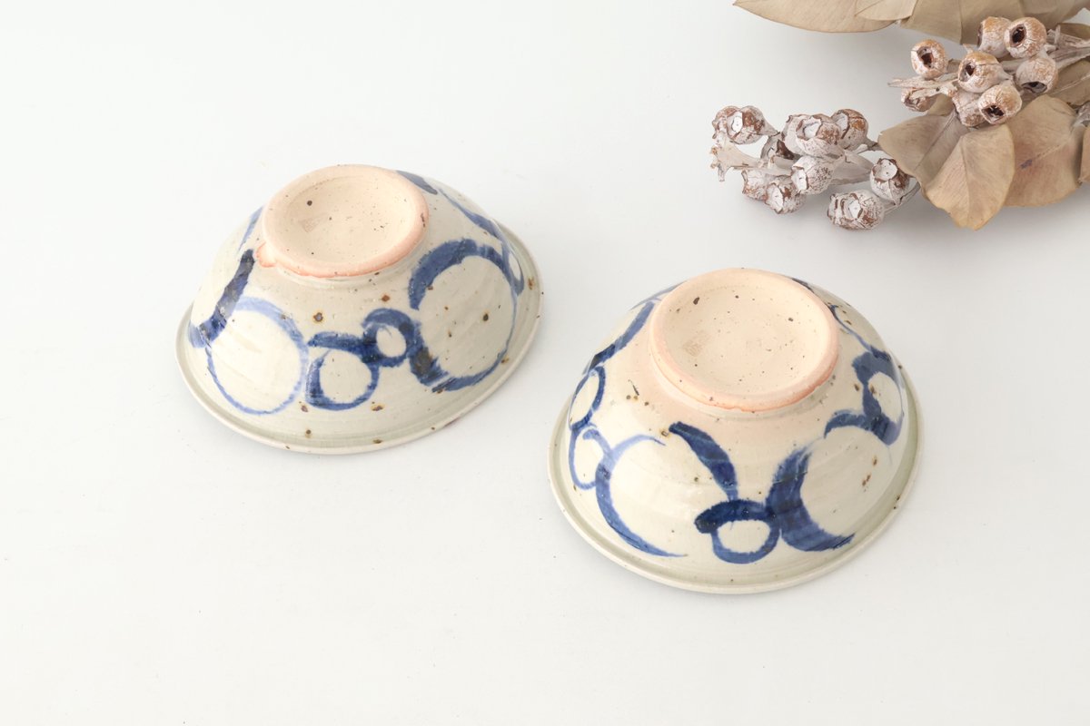 Small Bowl Blue Round Pattern | Kobachi Mino Ware