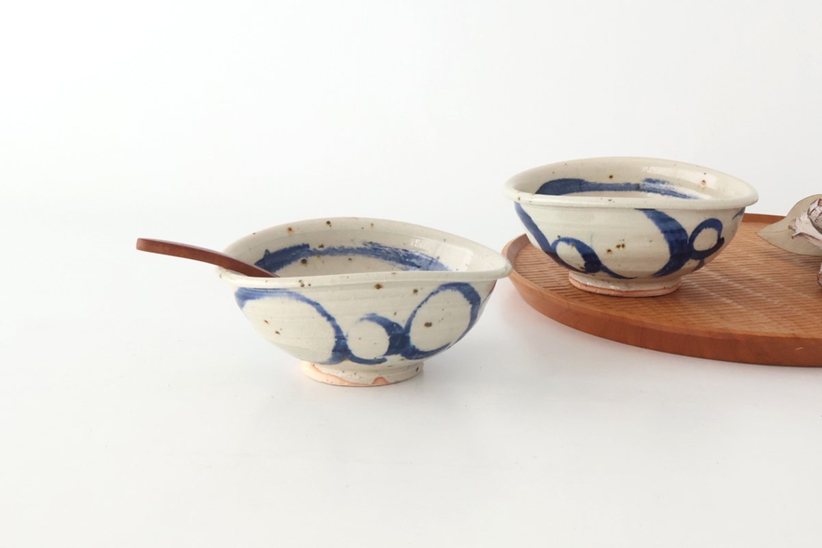 Small Bowl Blue Round Pattern | Kobachi Mino Ware