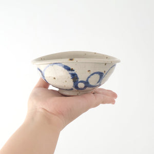 Small Bowl Blue Round Pattern | Kobachi Mino Ware