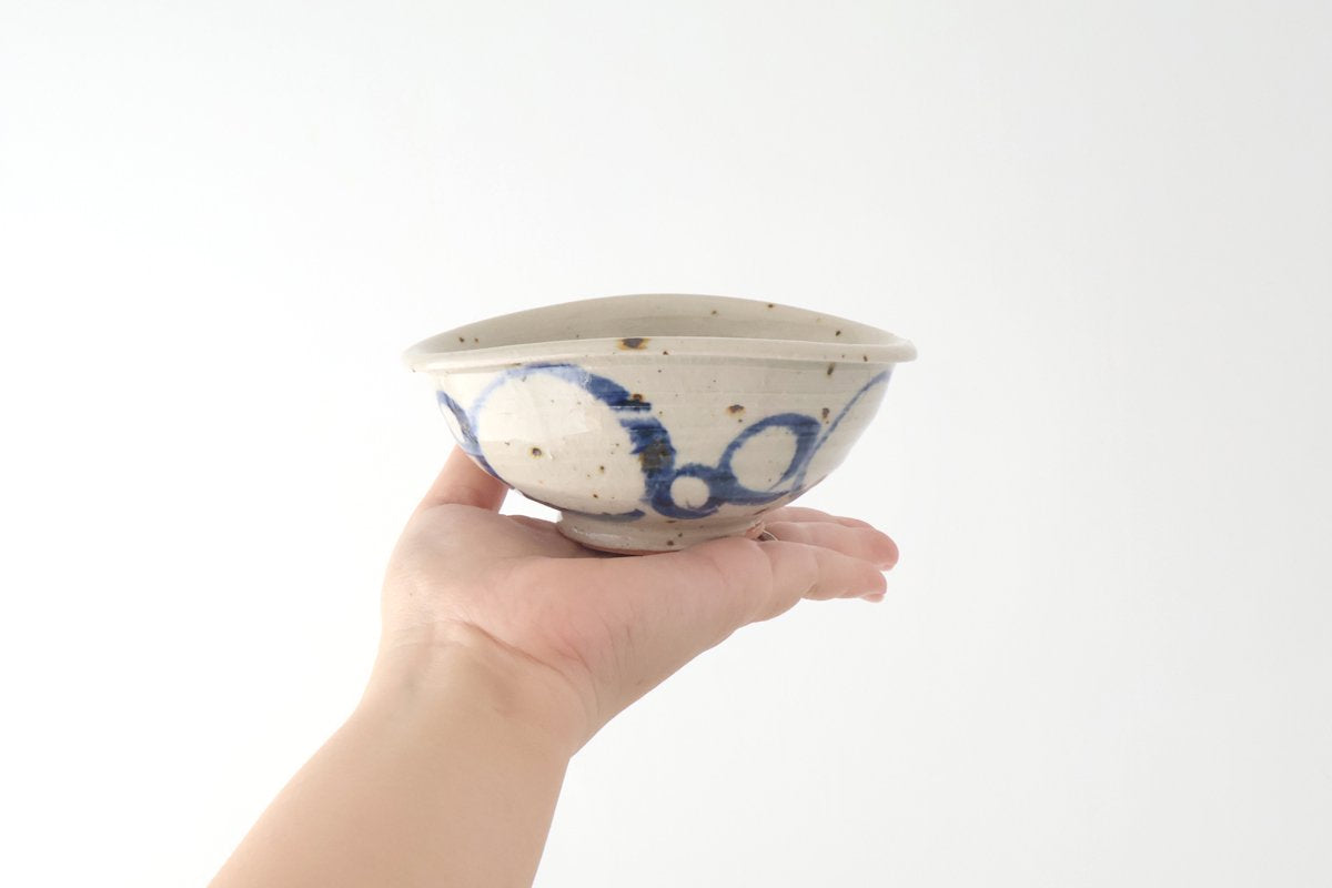 Small Bowl Blue Round Pattern | Kobachi Mino Ware