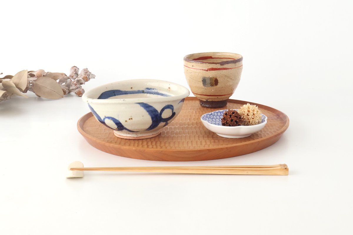 Small Bowl Blue Round Pattern | Kobachi Mino Ware