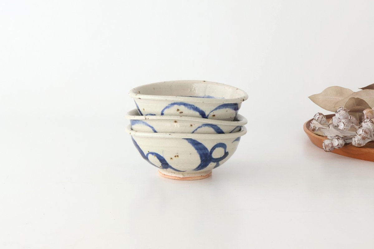 Small Bowl Blue Round Pattern | Kobachi Mino Ware