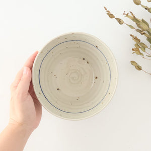 Donburi Bowl Blue Circles  | Shigaraki Ware