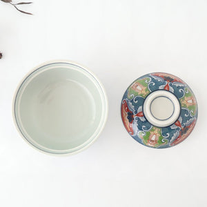 Bowl with Lid Dyed Brocade Pattern | Serving Bowl Arita Ware