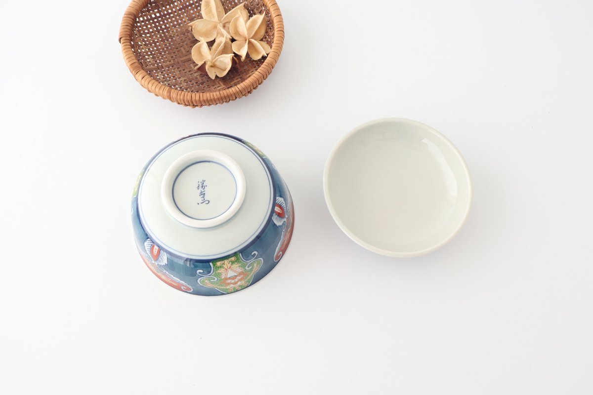 Bowl with Lid Dyed Brocade Pattern | Serving Bowl Arita Ware