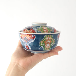 Bowl with Lid Dyed Brocade Pattern | Serving Bowl Arita Ware