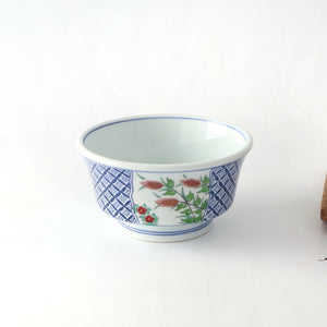 Round Bowl Red Wheat and Peony | Serving Bowl Arita Ware