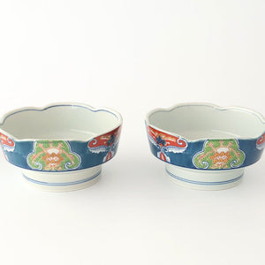 Flower-shaped Bowl Dyed Brocade Pattern | Serving Bowl Arita Ware