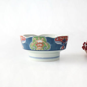 Flower-shaped Bowl Dyed Brocade Pattern | Serving Bowl Arita Ware