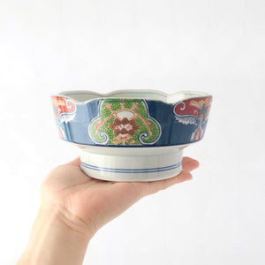 Flower-shaped Bowl Dyed Brocade Pattern | Serving Bowl Arita Ware