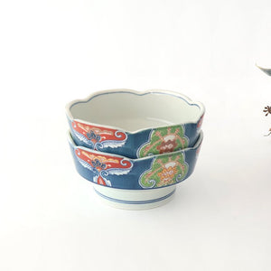 Flower-shaped Bowl Dyed Brocade Pattern | Serving Bowl Arita Ware