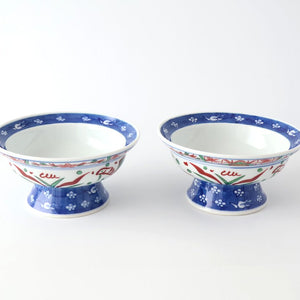 Stand Bowl Flower and Birds | Serving Bowl Arita Ware