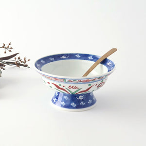 Stand Bowl Flower and Birds | Serving Bowl Arita Ware