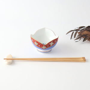 Small Bowl Flower-shape Blue and Red | Kobachi Arita Ware