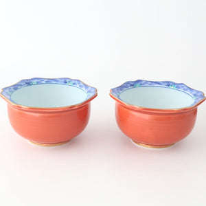 Small Bowl Blue Wave Red | Kobachi Bowl Arita Ware