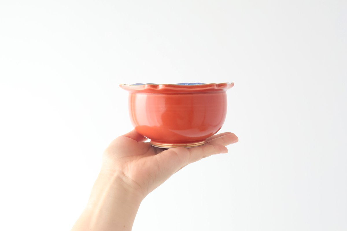 Small Bowl Blue Wave Red | Kobachi Bowl Arita Ware