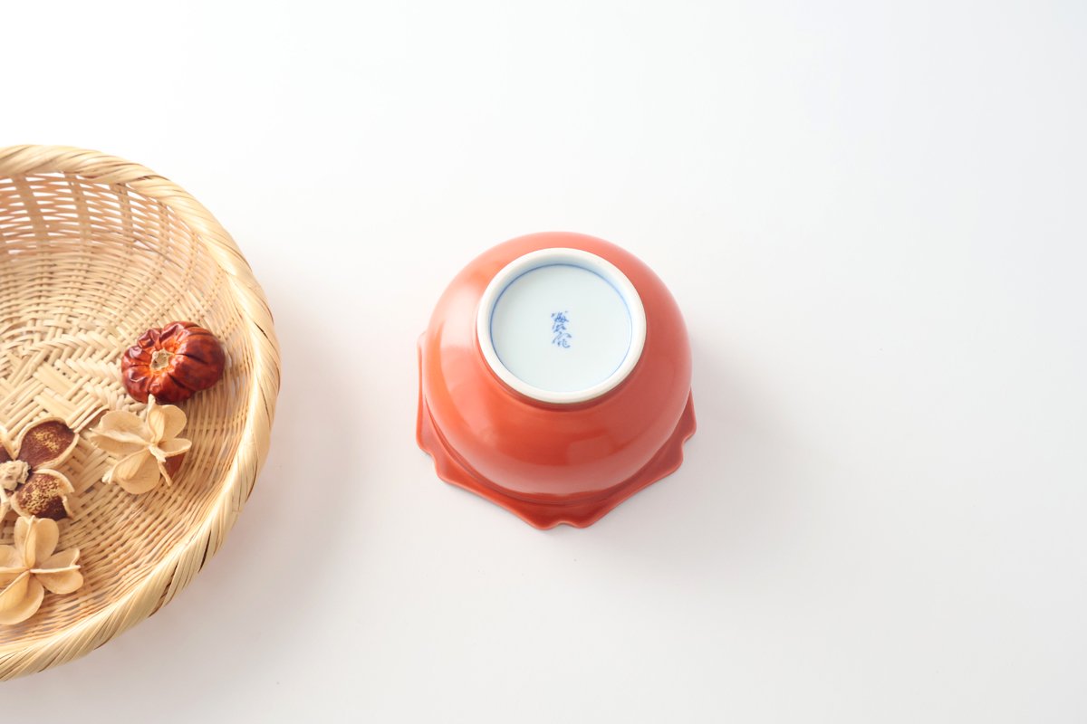 Small Bowl Blue Wave Red | Kobachi Bowl Arita Ware