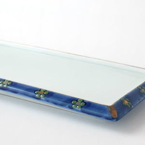 Long Square Plate Green Plum | Sushi Plate Arita ware