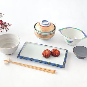 Long Square Plate Green Plum | Sushi Plate Arita ware