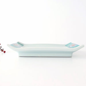 Square Plate Red and White Flower | Arita Ware