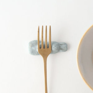 Chopstick Rest Rabitt Blue | Hashioki Shigaraki Ware