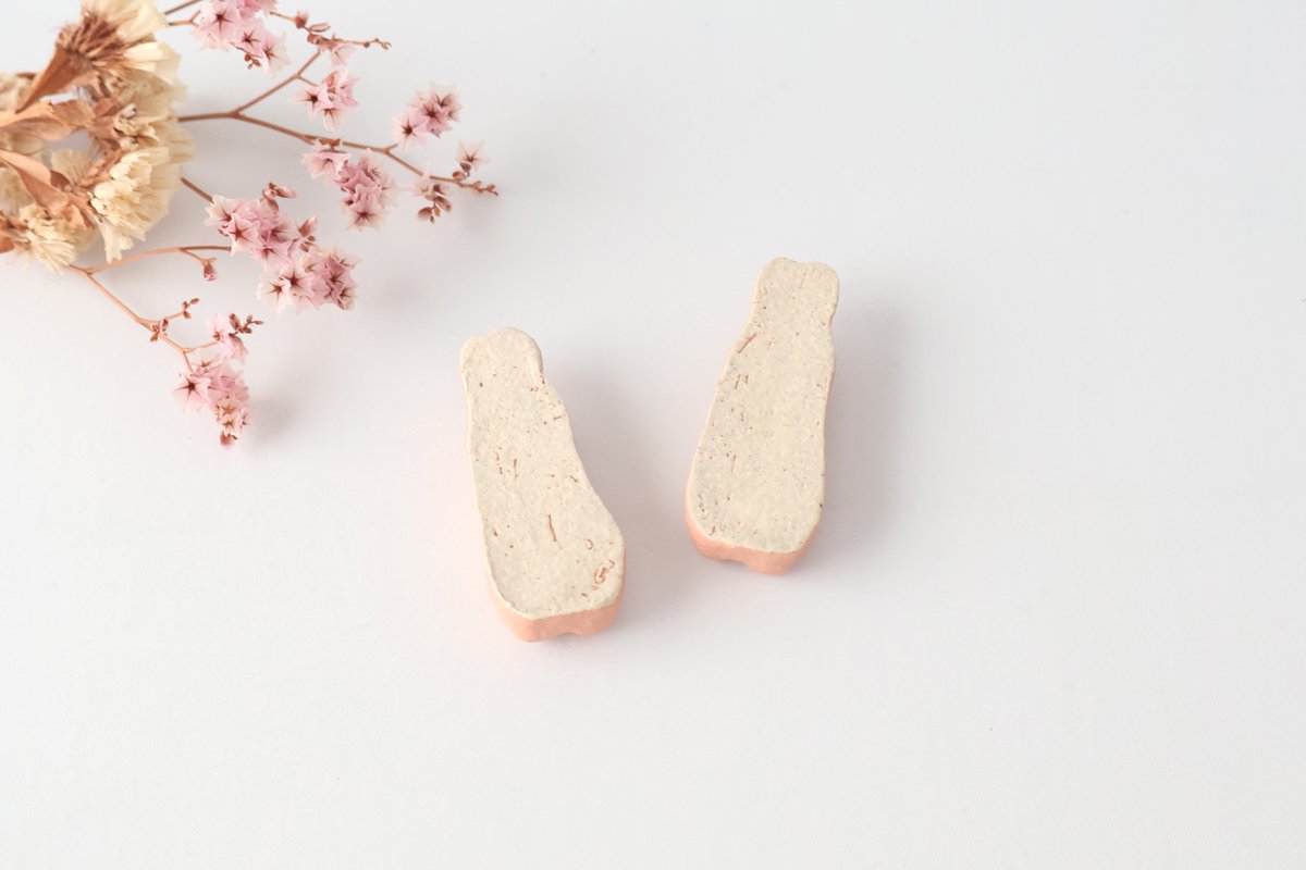 Chopstick Rest Rabitt Pink | Hashioki Shigaraki Ware