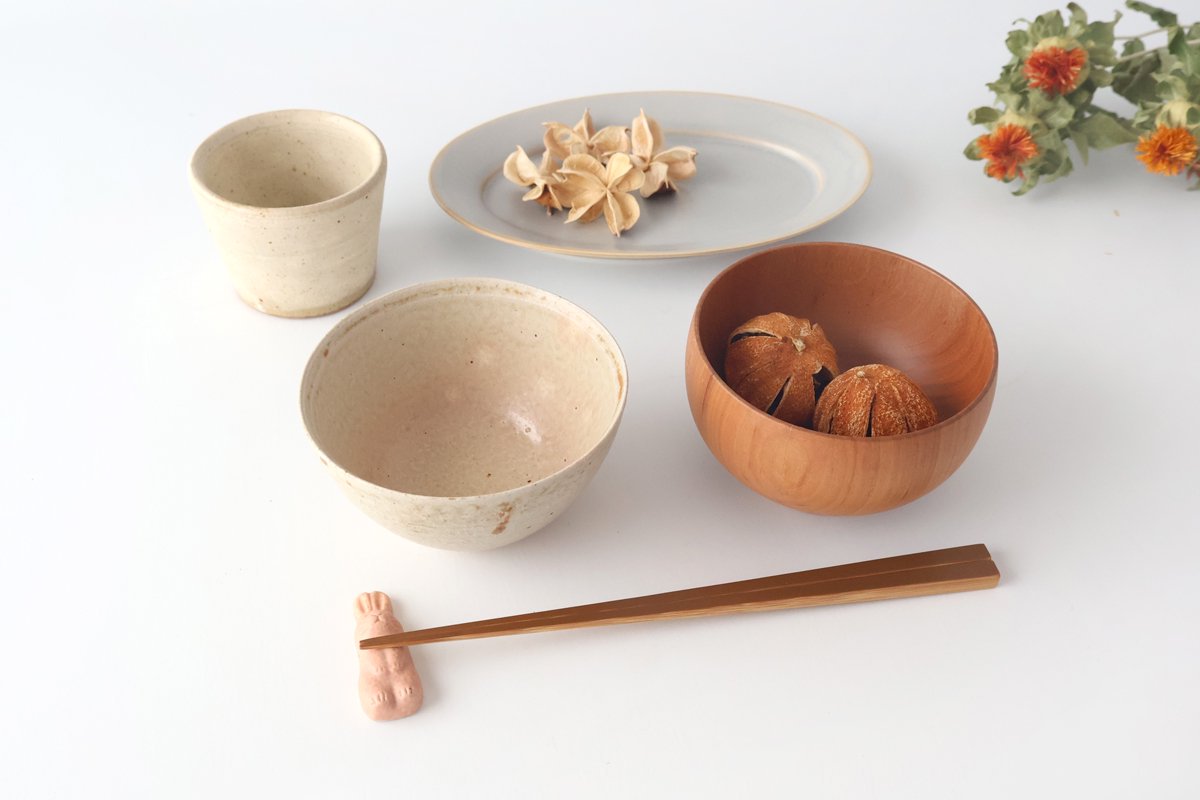 Chopstick Rest Rabitt Pink | Hashioki Shigaraki Ware