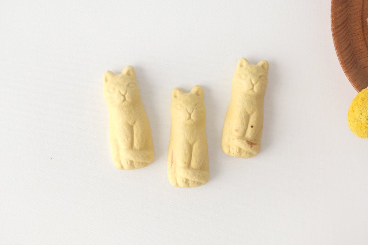 Chopstick Rest Cat Yellow | Hashioki Shigaraki Ware